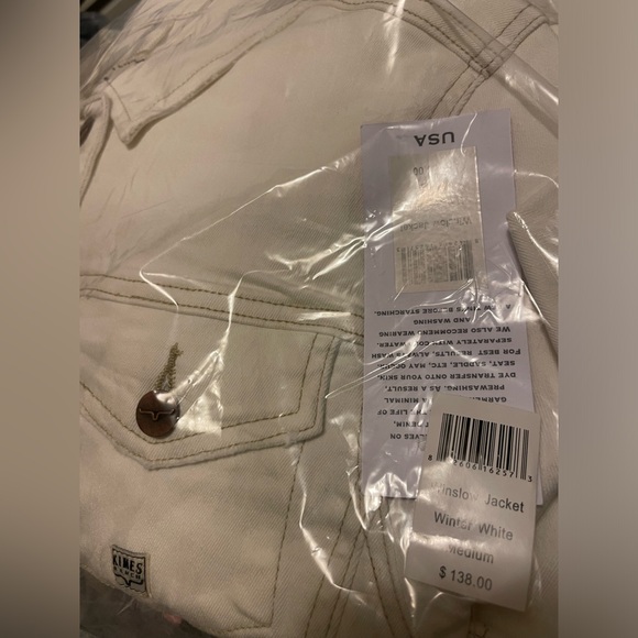 NWT Womens Kimes Ranch Medium Winslow Jacket in Winter Whitee (Jean Jacket) - Picture 7 of 7